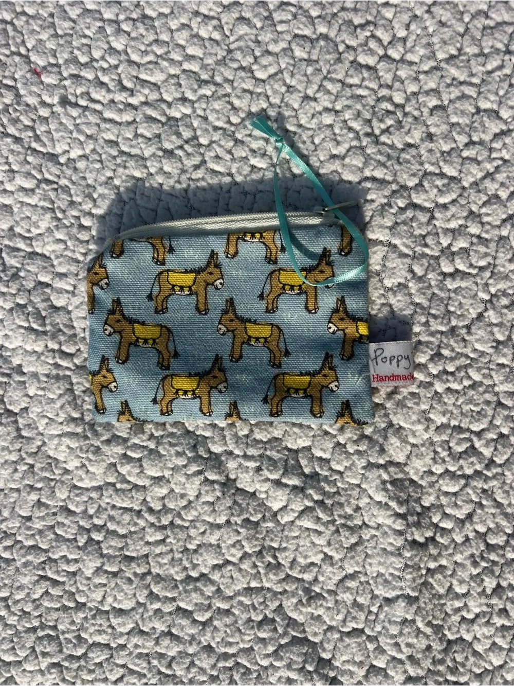Poppy Treffry blue backpack